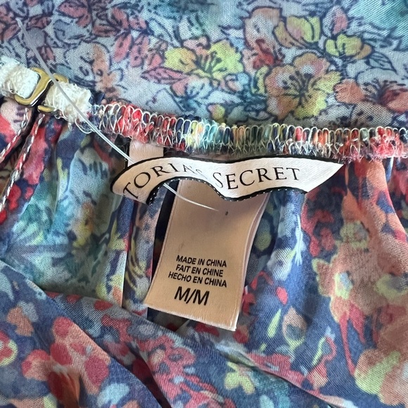 Victoria’s Secret Sheer Floral Lace Trim Kimono & Halter Dress Set Sz M & M / L - Picture 9 of 16